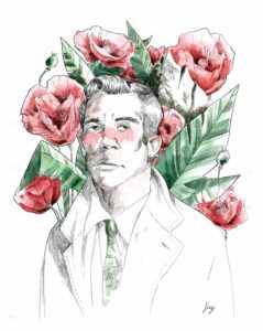 Ilustración retrato de Jack Kerouac